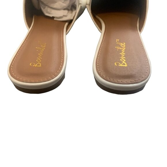 NWT BONNIBEL WHITE EVITA-4 SLIP ON POINTY TOE FLATS 10 - Picture 6 of 11